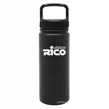 Durable Stainless Steel Vacuum Sports Bottle Black 18oz